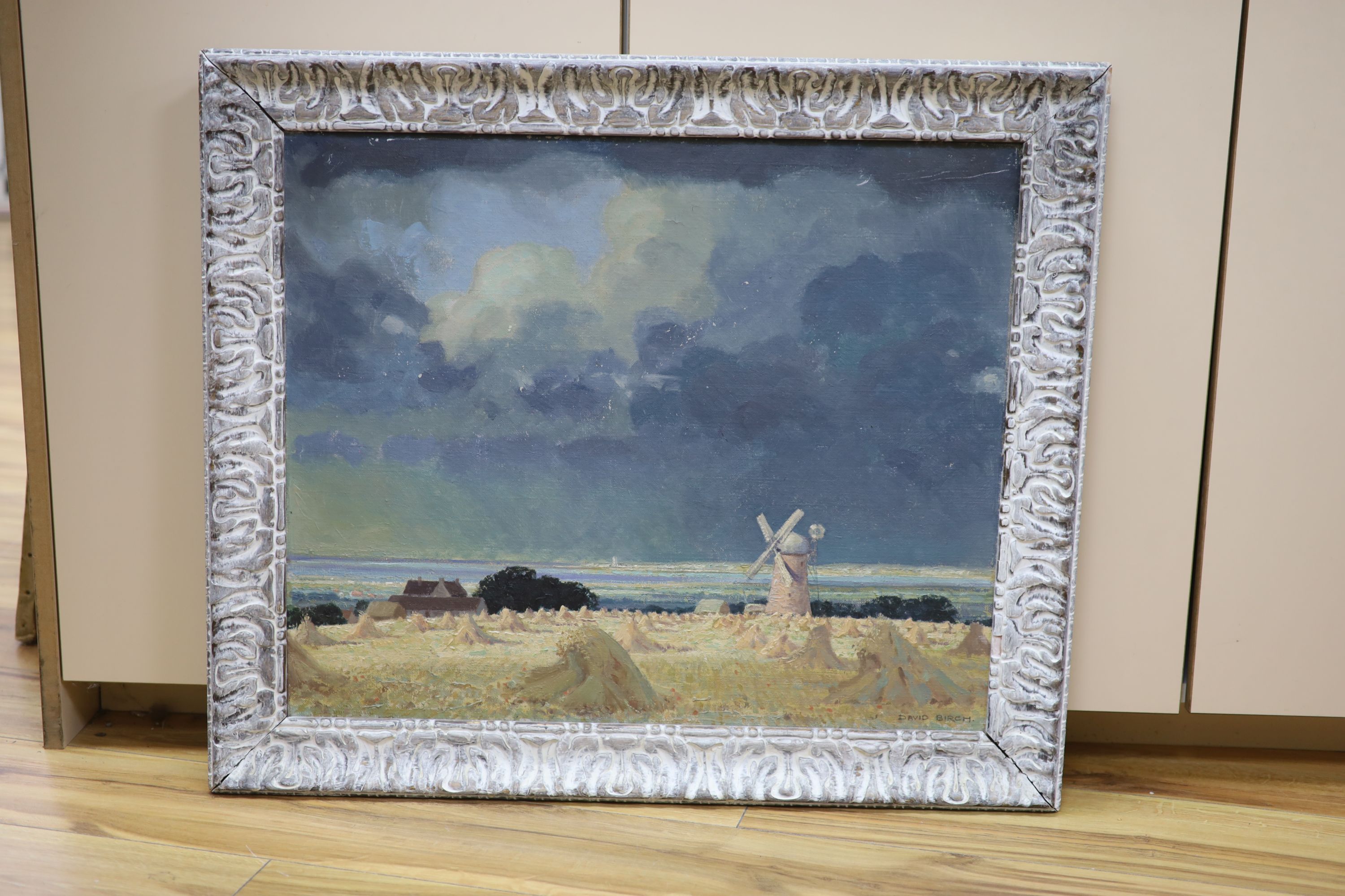 David Birch (1895-1968), oil on canvas, 'Blue and Gold, Norfolk', signed, 50 x 60cm